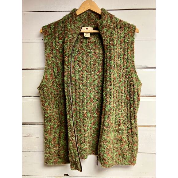 Woolrich Green Sweater Vest Size Medium. - Picture 4 of 5